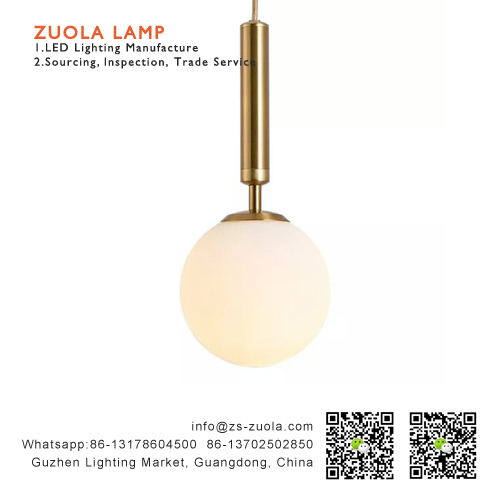 Glass ball pendant light factory in china, Guzhen