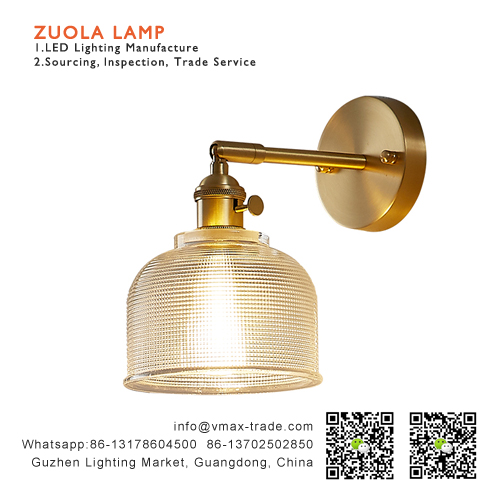 Glass wall light supplier sourcing in Guzhen Zhongshan