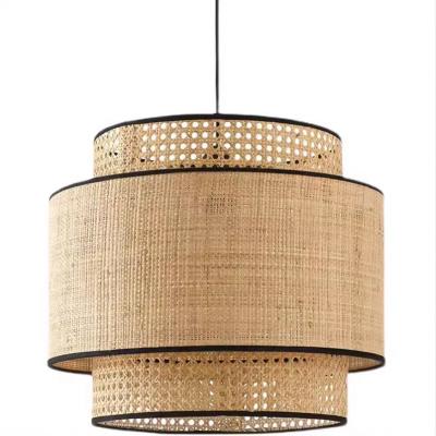 Wabi-Sabi rattan weaving pendant light factory, SOURICNG AGENT in China-P3005